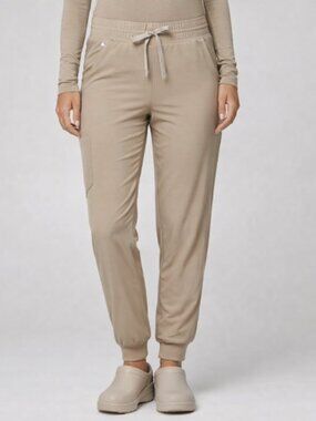 Figs Zamora Fionlite Lined Jogger Scrub Pants Light Oak Limited Edition Large